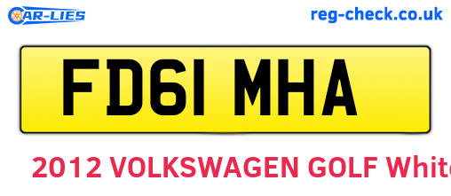 FD61MHA are the vehicle registration plates.