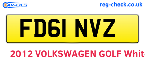 FD61NVZ are the vehicle registration plates.