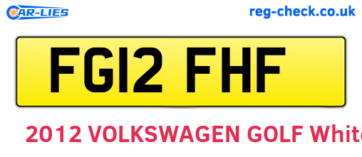 FG12FHF are the vehicle registration plates.