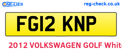 FG12KNP are the vehicle registration plates.