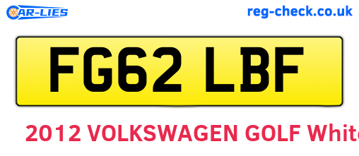 FG62LBF are the vehicle registration plates.