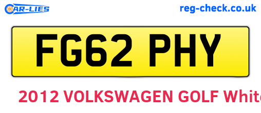 FG62PHY are the vehicle registration plates.