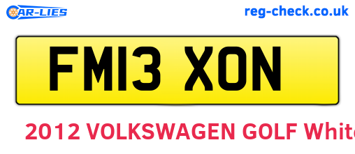 FM13XON are the vehicle registration plates.