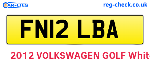 FN12LBA are the vehicle registration plates.