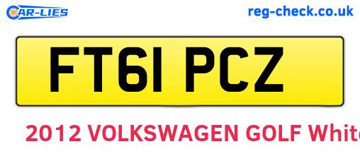 FT61PCZ are the vehicle registration plates.