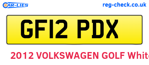 GF12PDX are the vehicle registration plates.