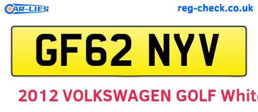 GF62NYV are the vehicle registration plates.