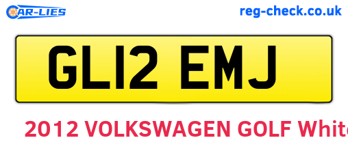 GL12EMJ are the vehicle registration plates.