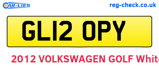 GL12OPY are the vehicle registration plates.