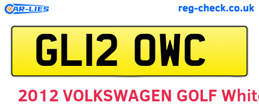 GL12OWC are the vehicle registration plates.