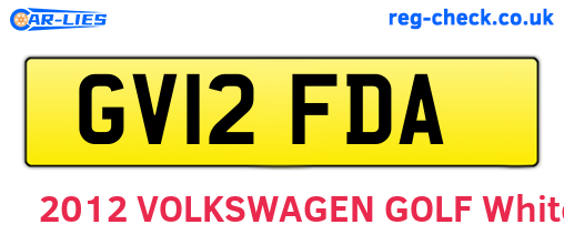 GV12FDA are the vehicle registration plates.