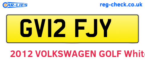 GV12FJY are the vehicle registration plates.