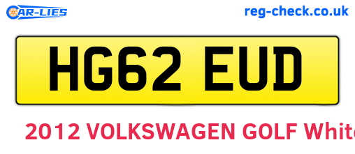 HG62EUD are the vehicle registration plates.