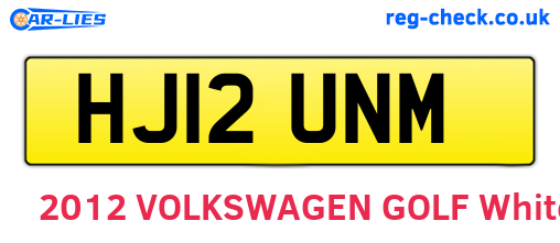 HJ12UNM are the vehicle registration plates.
