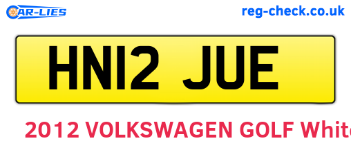 HN12JUE are the vehicle registration plates.
