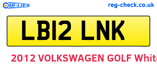 LB12LNK are the vehicle registration plates.