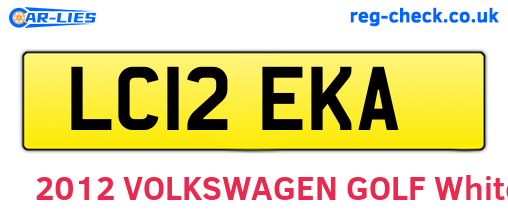 LC12EKA are the vehicle registration plates.