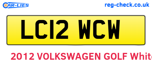 LC12WCW are the vehicle registration plates.