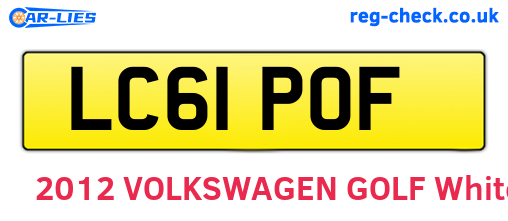LC61POF are the vehicle registration plates.