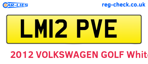 LM12PVE are the vehicle registration plates.