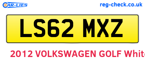 LS62MXZ are the vehicle registration plates.