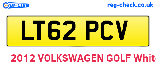 LT62PCV are the vehicle registration plates.