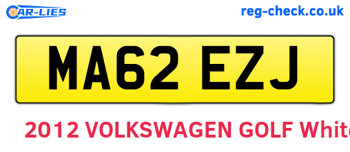 MA62EZJ are the vehicle registration plates.