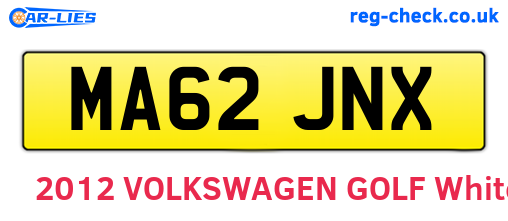 MA62JNX are the vehicle registration plates.