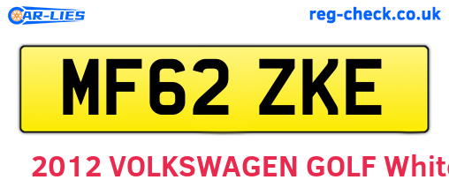 MF62ZKE are the vehicle registration plates.