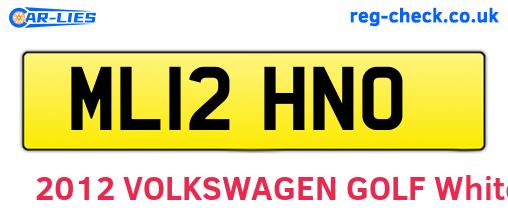 ML12HNO are the vehicle registration plates.