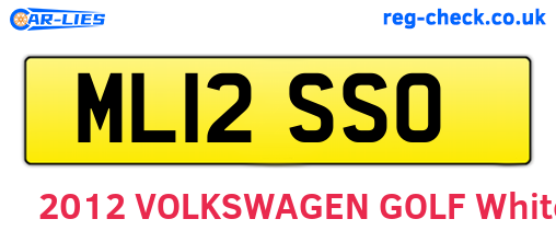 ML12SSO are the vehicle registration plates.