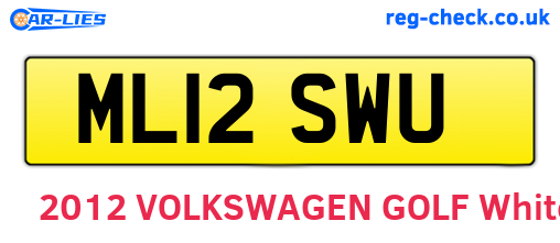 ML12SWU are the vehicle registration plates.