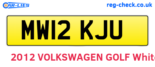 MW12KJU are the vehicle registration plates.