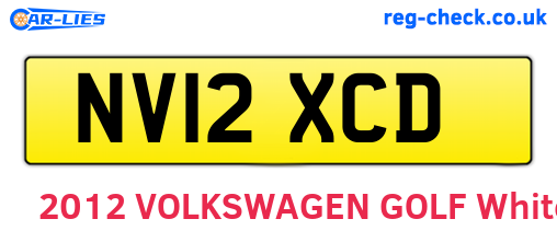 NV12XCD are the vehicle registration plates.