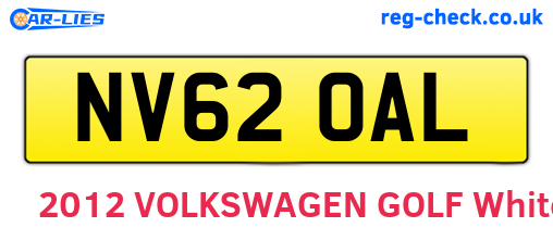 NV62OAL are the vehicle registration plates.