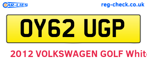 OY62UGP are the vehicle registration plates.