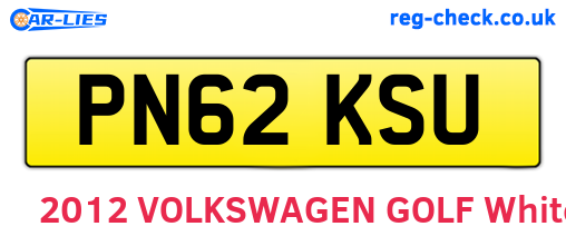 PN62KSU are the vehicle registration plates.