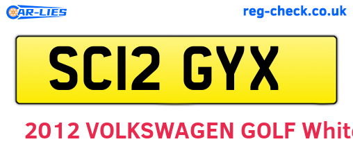 SC12GYX are the vehicle registration plates.