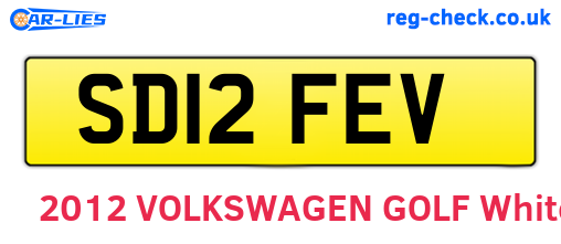 SD12FEV are the vehicle registration plates.