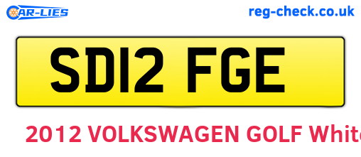 SD12FGE are the vehicle registration plates.