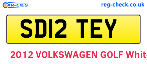SD12TEY are the vehicle registration plates.