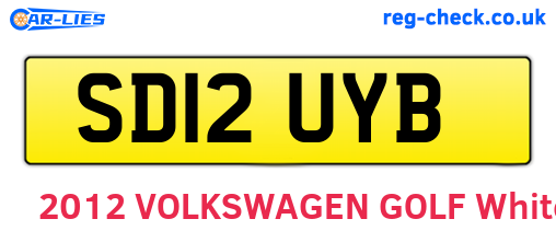 SD12UYB are the vehicle registration plates.