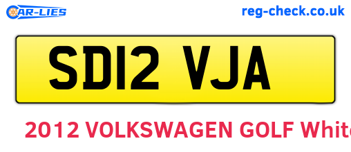 SD12VJA are the vehicle registration plates.