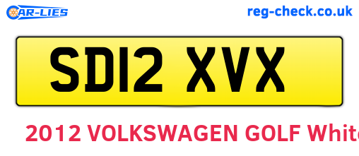 SD12XVX are the vehicle registration plates.