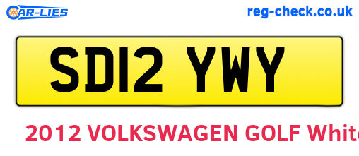 SD12YWY are the vehicle registration plates.
