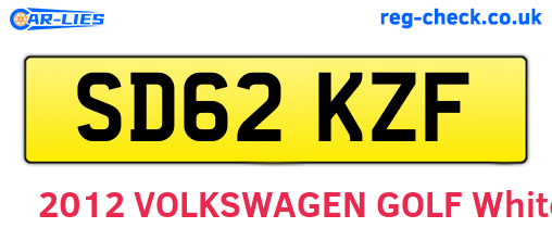 SD62KZF are the vehicle registration plates.