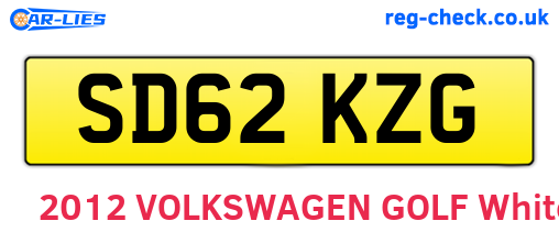 SD62KZG are the vehicle registration plates.