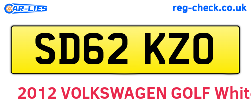 SD62KZO are the vehicle registration plates.