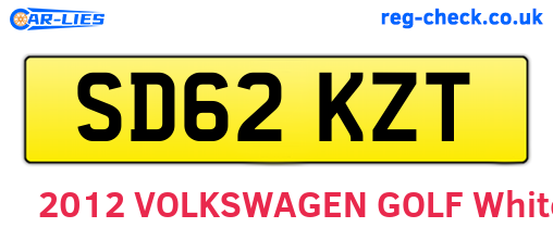 SD62KZT are the vehicle registration plates.