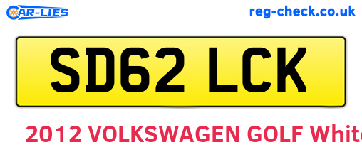 SD62LCK are the vehicle registration plates.